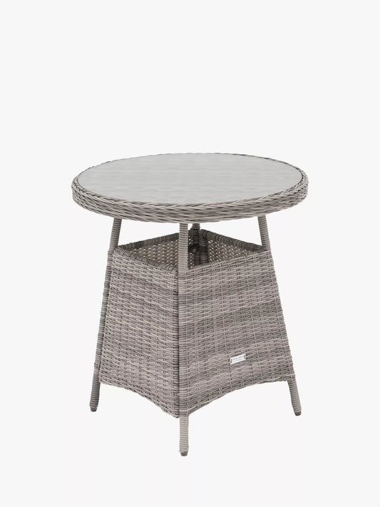 John Lewis Rye Woven Round Garden Bistro Table, 70cm, Natural