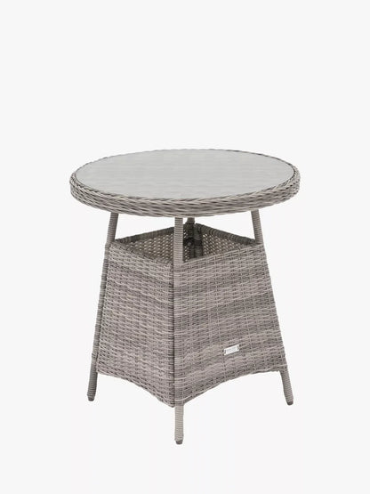 John Lewis Rye Woven Round Garden Bistro Table, 70cm, Natural