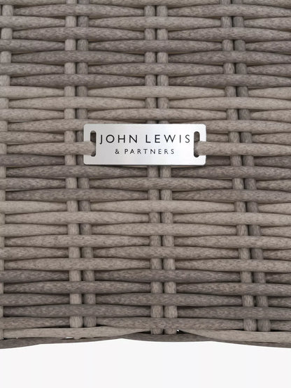 John Lewis Rye Woven Round Garden Bistro Table, 70cm, Natural