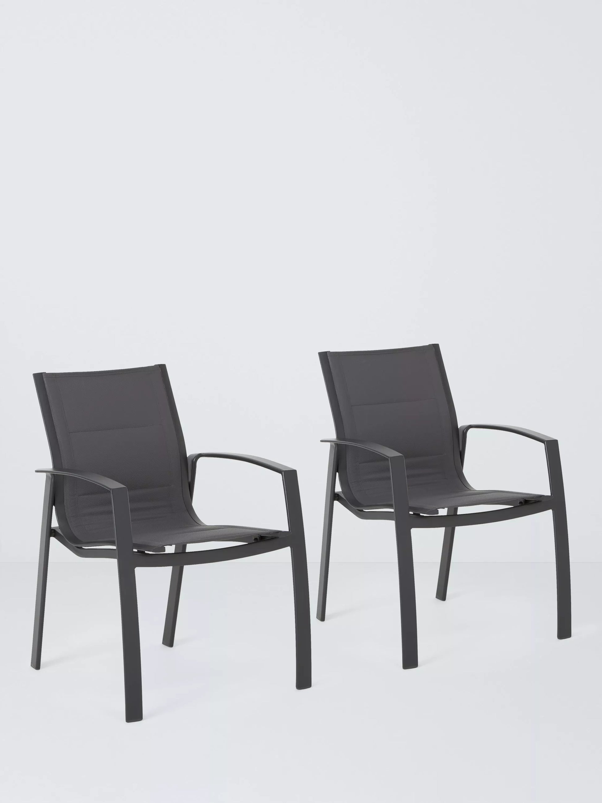 John Lewis Tampa Garden Dining Chair, Set of 2, Grey