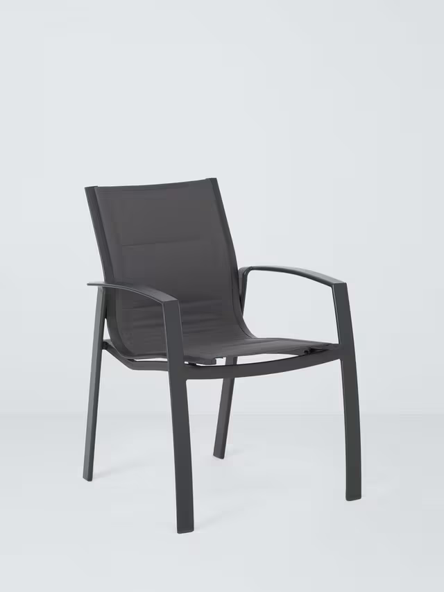 John Lewis Tampa Garden Dining Chair, Set of 2, Grey
