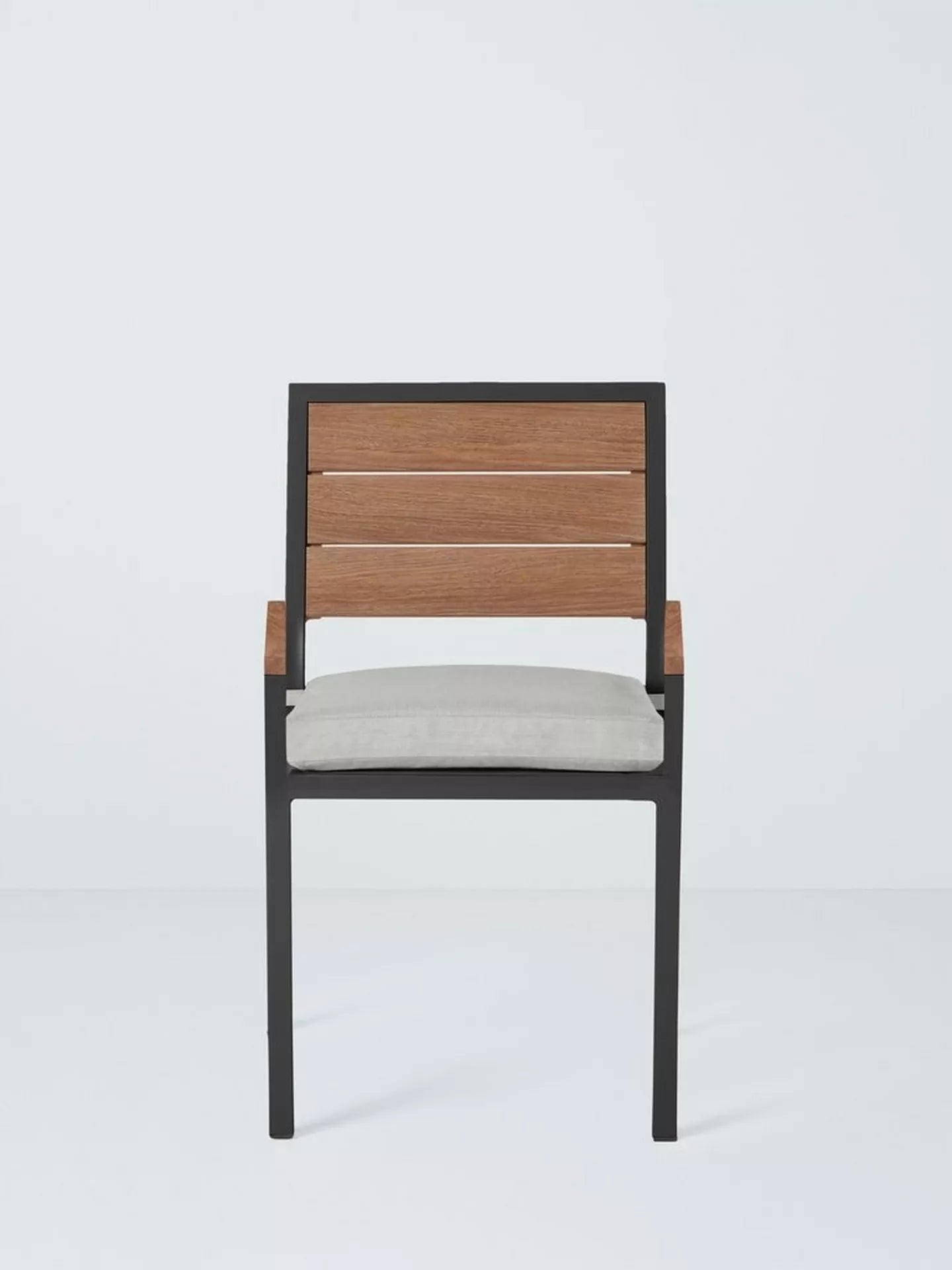 John Lewis Platform Garden Dining Armchair, Set of 2, Grey