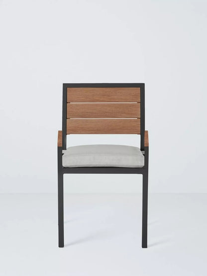 John Lewis Platform Garden Dining Armchair, Set of 2, Grey