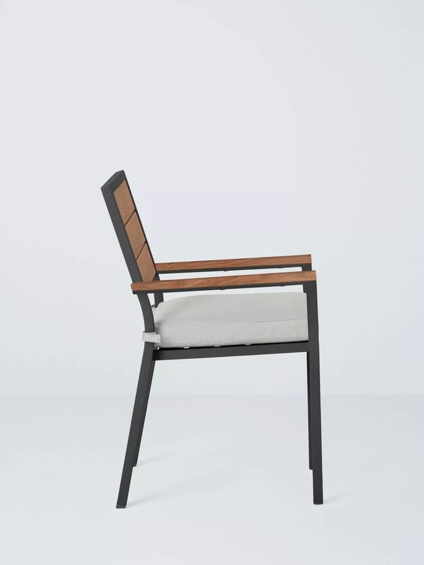 John Lewis Platform Garden Dining Armchair, Set of 2, Grey