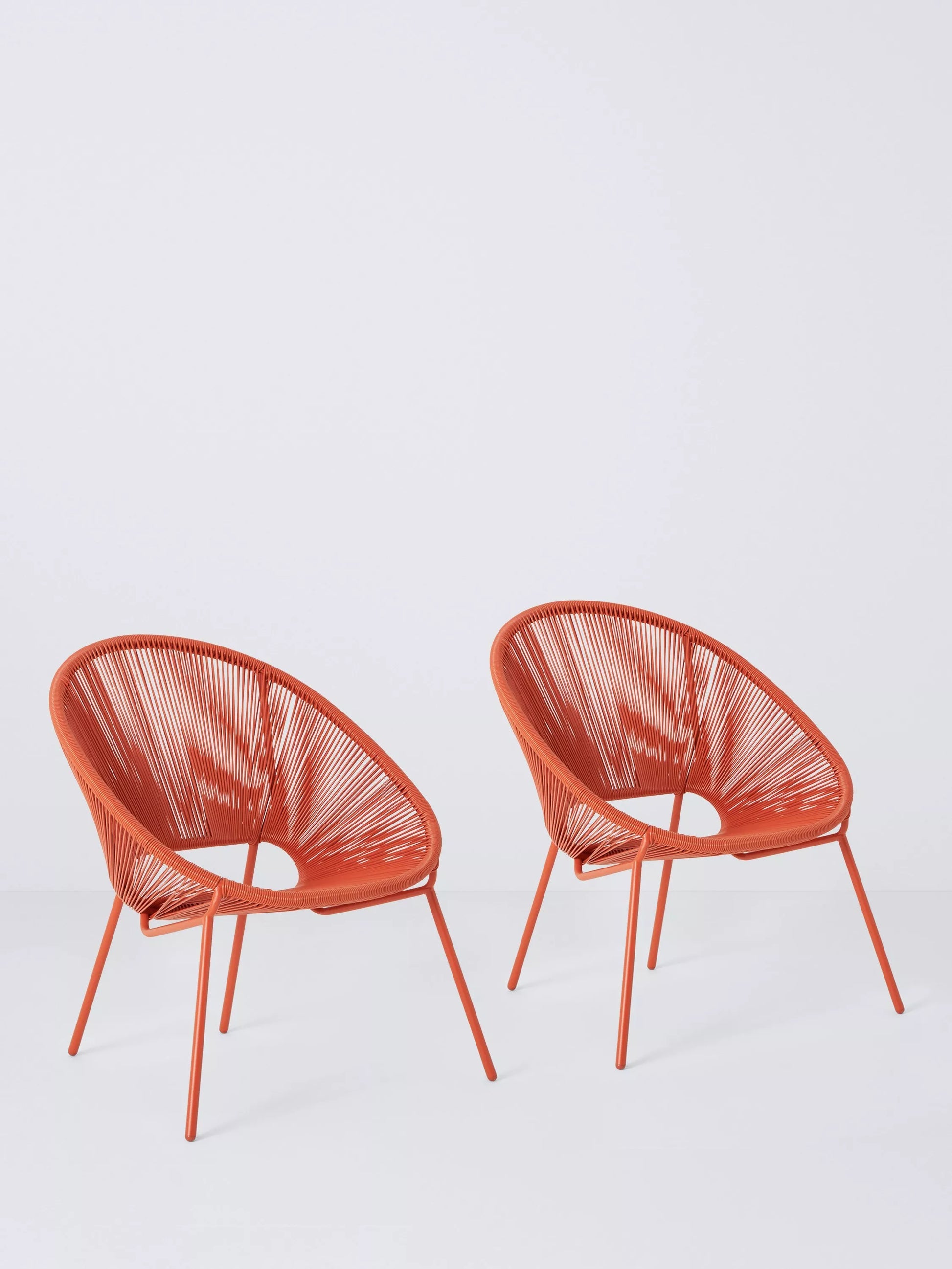 John Lewis Salsa Garden Chair, Set of 2, Burnt Orange