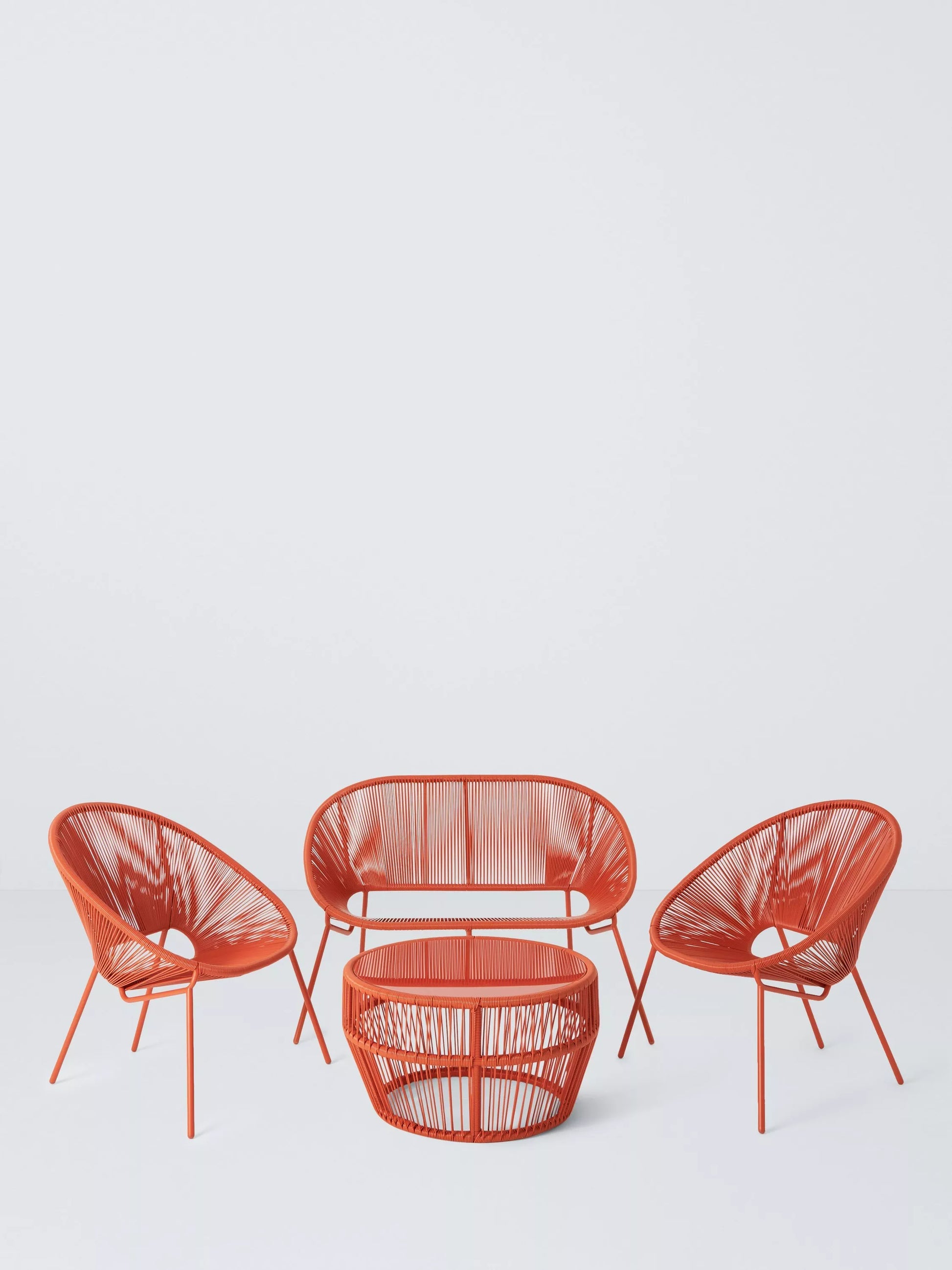 John Lewis Salsa Garden Chair, Set of 2, Burnt Orange