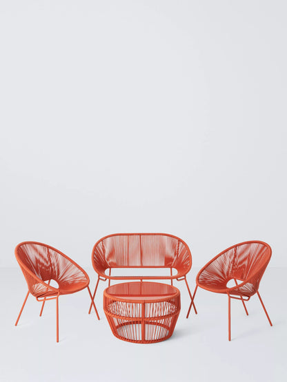 John Lewis Salsa Garden Chair, Set of 2, Burnt Orange