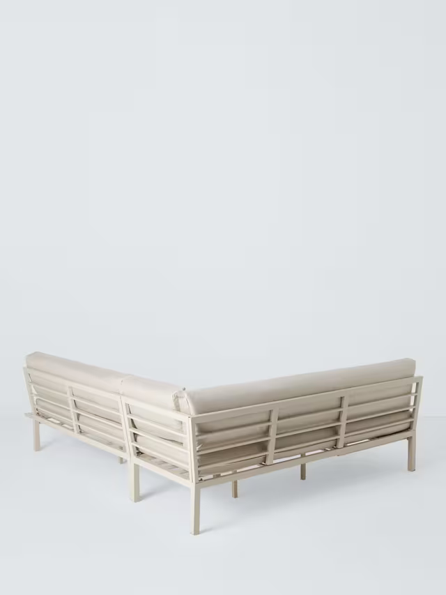 John Lewis Platform 8-Seater Corner Garden Dining/Lounge Set with Height-Adjustable Table, Taupe