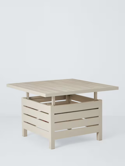 John Lewis Platform 8-Seater Corner Garden Dining/Lounge Set with Height-Adjustable Table, Taupe