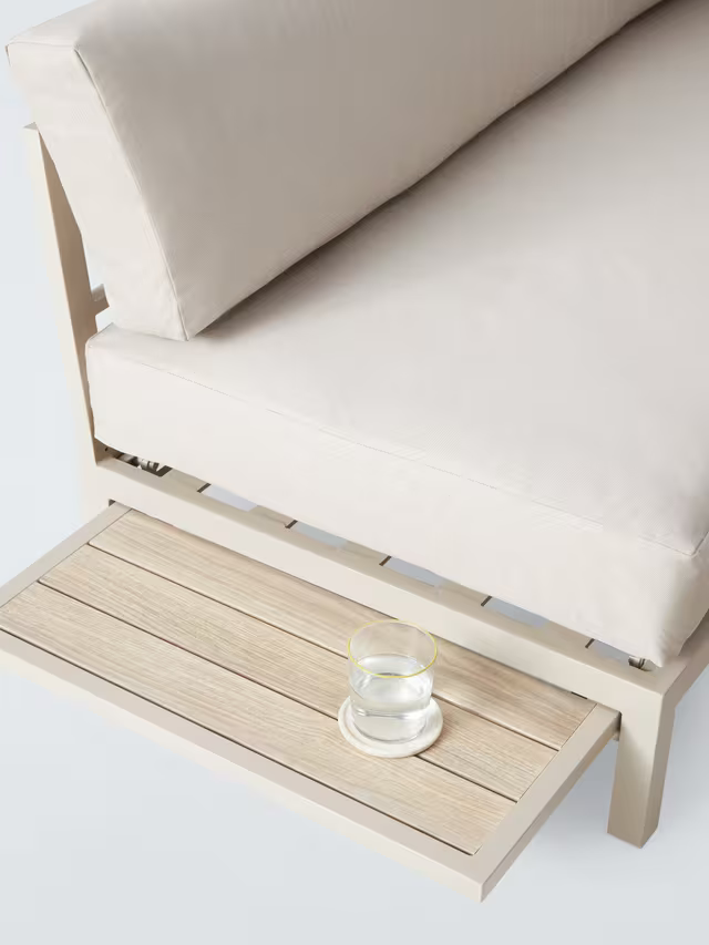 John Lewis Platform Modular 4-Seater Garden Lounging Set, Taupe