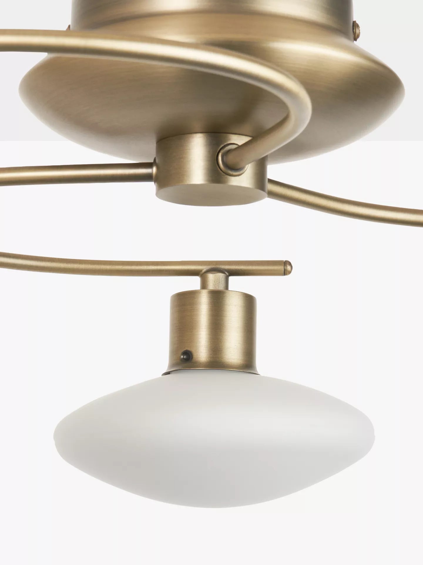 John Lewis Tameo 5 Arm Flush Ceiling Light, Brass