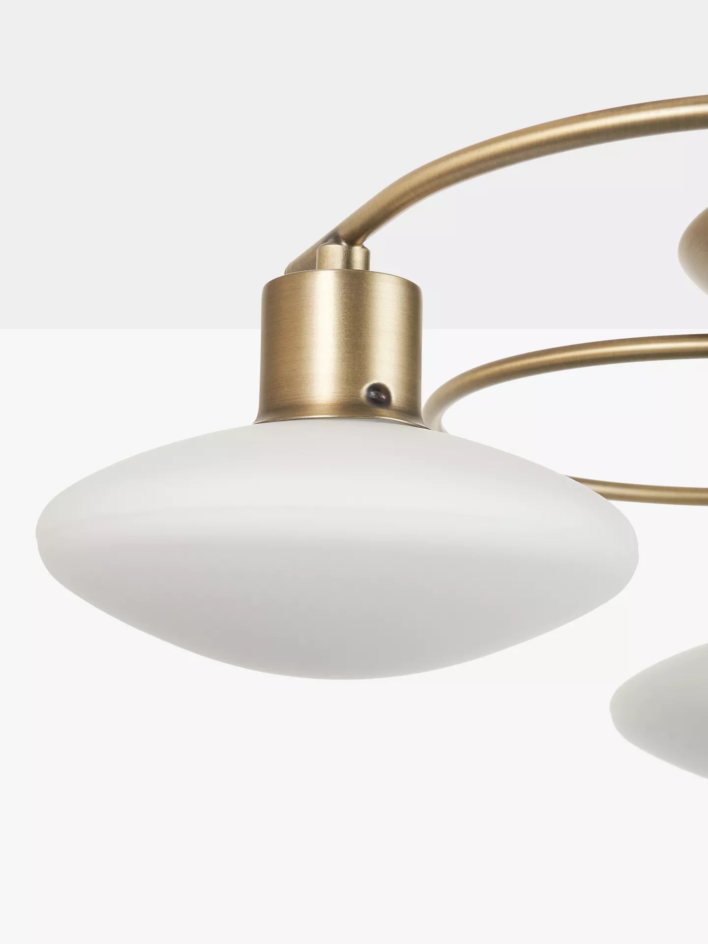 John Lewis Tameo 5 Arm Flush Ceiling Light, Brass