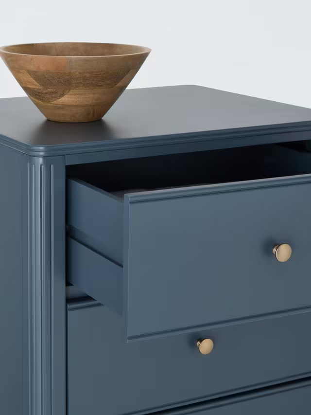 John Lewis Pillar 6 Drawer Tallboy Chest, Blue