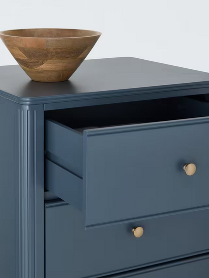 John Lewis Pillar 6 Drawer Tallboy Chest, Blue