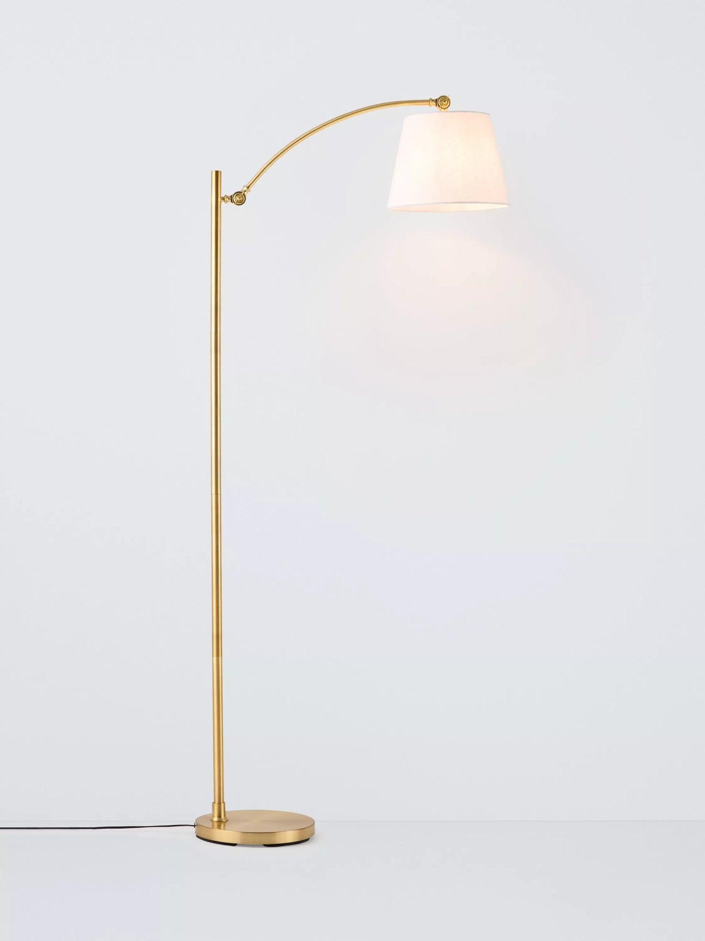 John Lewis Swing Arm Floor Lamp, Matt Gold