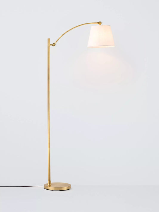 John Lewis Swing Arm Floor Lamp, Matt Gold