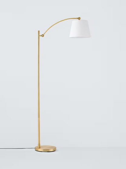 John Lewis Swing Arm Floor Lamp, Matt Gold