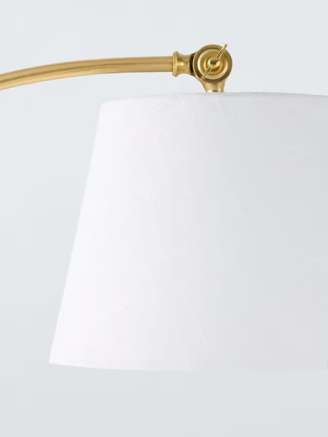 John Lewis Swing Arm Floor Lamp, Matt Gold