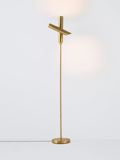 John Lewis Swivel LED Uplighter Floor Lamp, Matt Brass