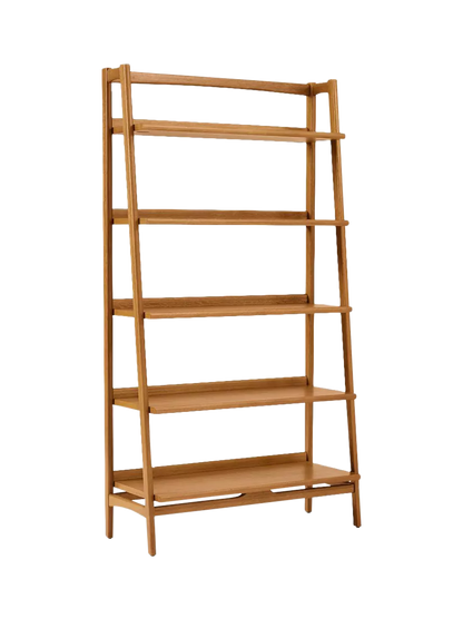 West Elm Mid-Century Wide Wood Bookcase, Acorn