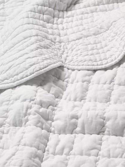 John Lewis Scallop Cotton Quilted Bedspread, White