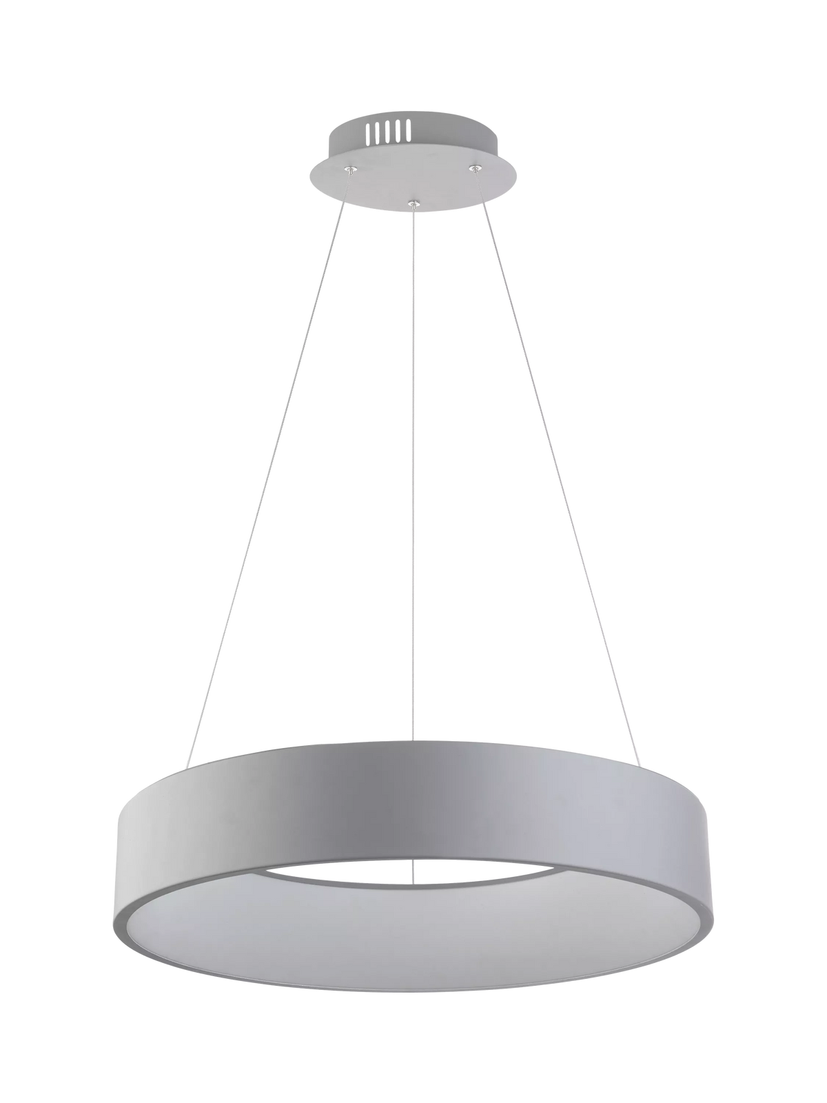 John Lewis Matteo Large Hoop Pendant Ceiling Light, Grey