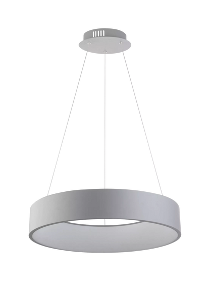 John Lewis Matteo Large Hoop Pendant Ceiling Light, Grey