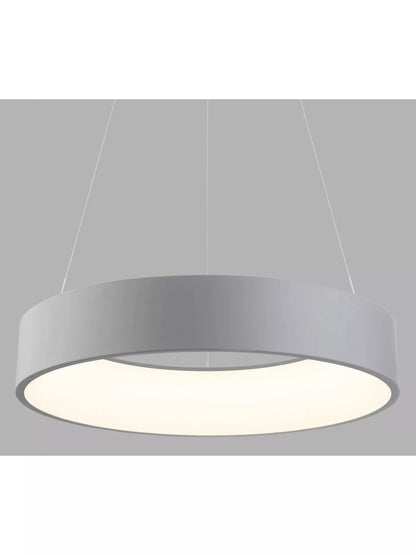 John Lewis Matteo Large Hoop Pendant Ceiling Light, Grey