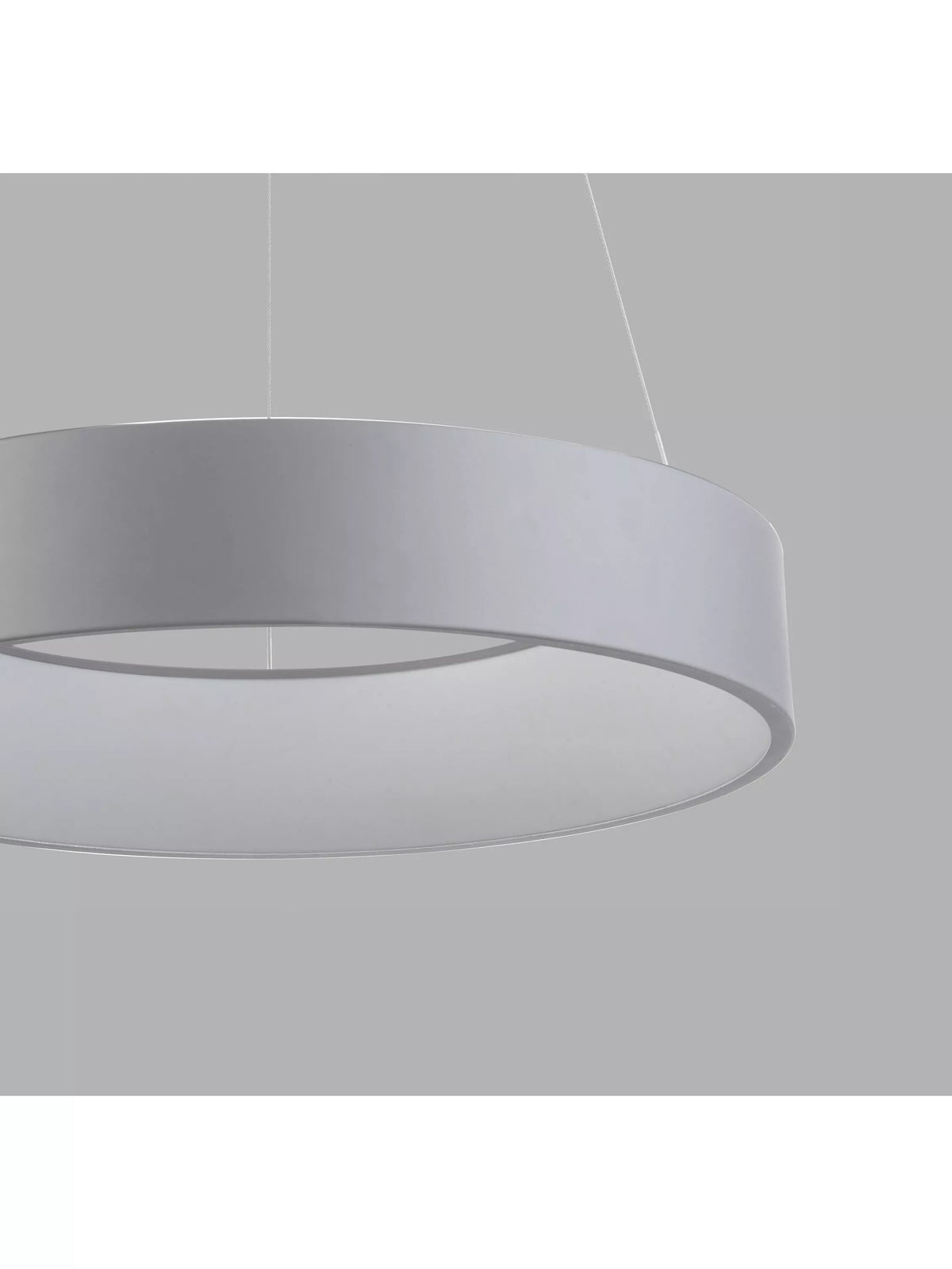 John Lewis Matteo Large Hoop Pendant Ceiling Light, Grey