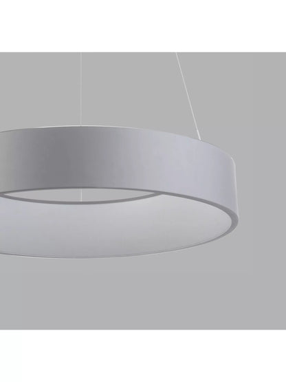 John Lewis Matteo Large Hoop Pendant Ceiling Light, Grey