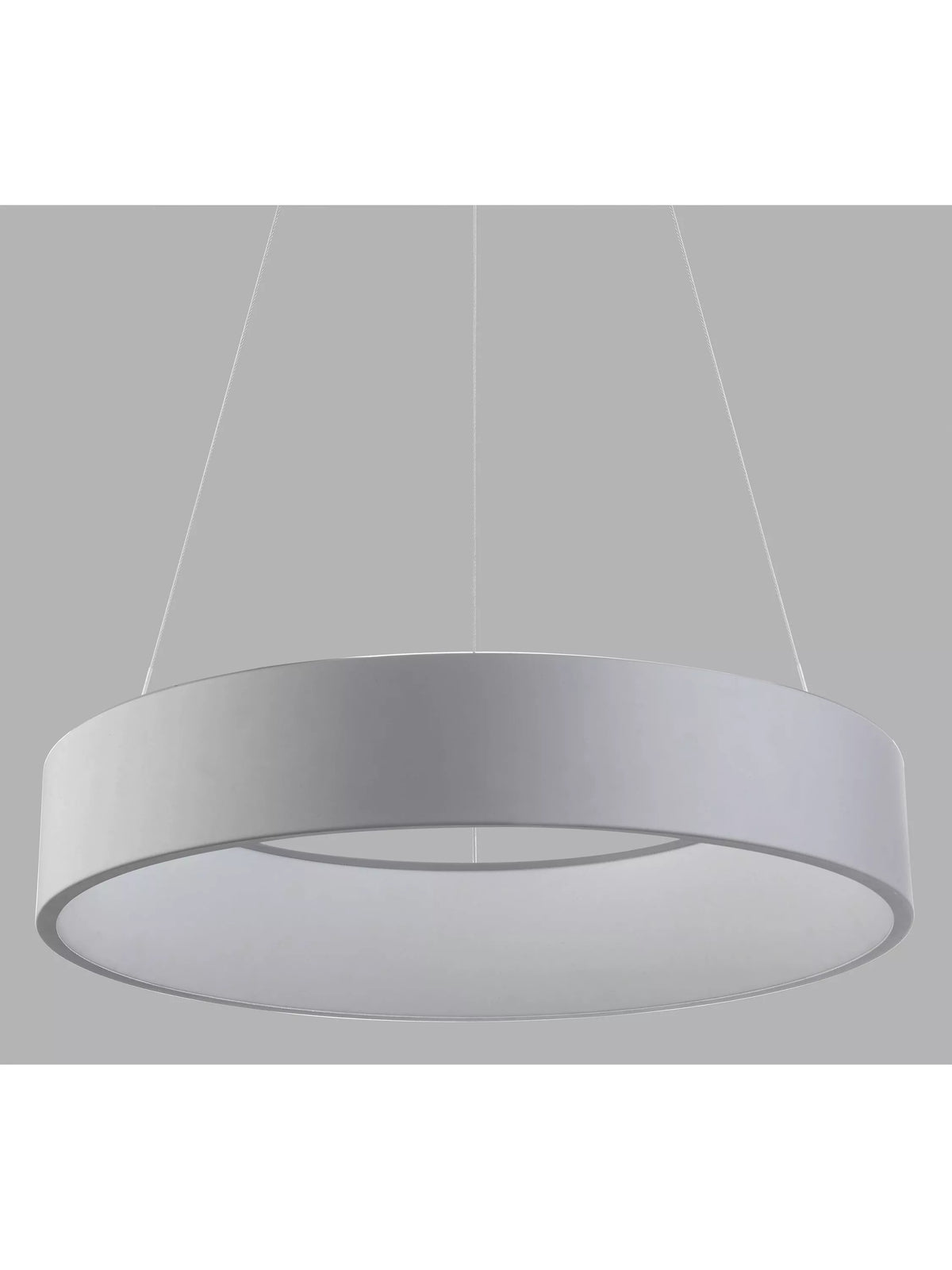 John Lewis Matteo Large Hoop Pendant Ceiling Light, Grey