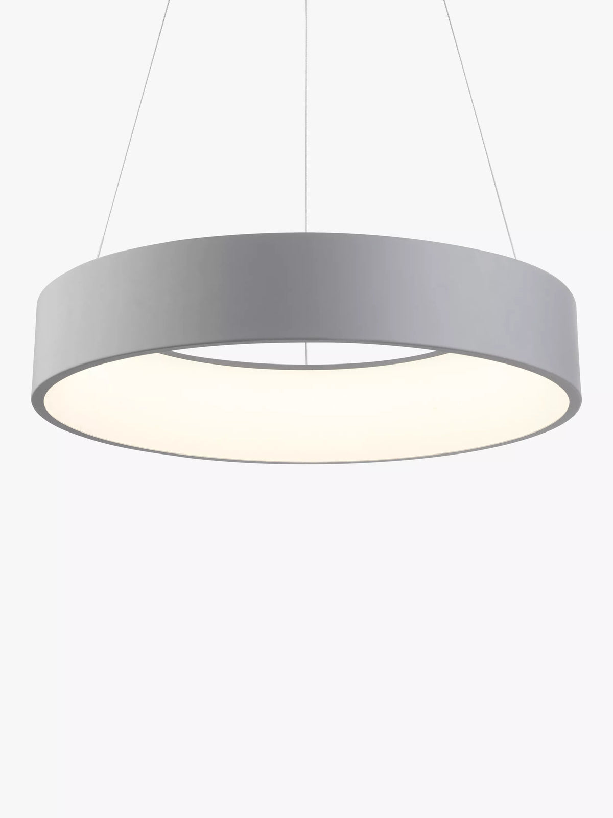 John Lewis Matteo Large Hoop Pendant Ceiling Light, Grey