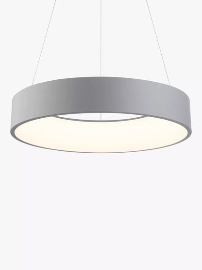 John Lewis Matteo Large Hoop Pendant Ceiling Light, Grey
