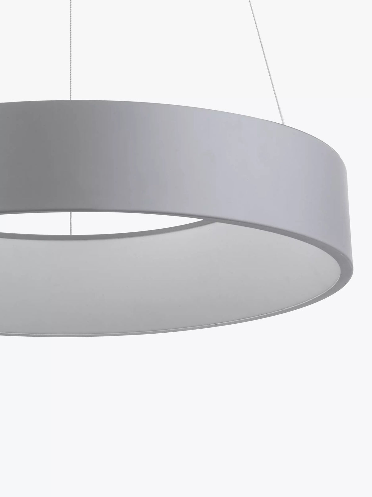John Lewis Matteo Large Hoop Pendant Ceiling Light, Grey