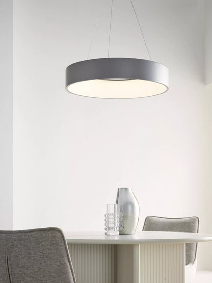 John Lewis Matteo Large Hoop Pendant Ceiling Light, Grey