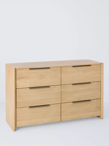 John Lewis Rest 6 Drawer Chest, Natural Wood