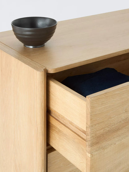 John Lewis Rest 6 Drawer Chest, Natural Wood