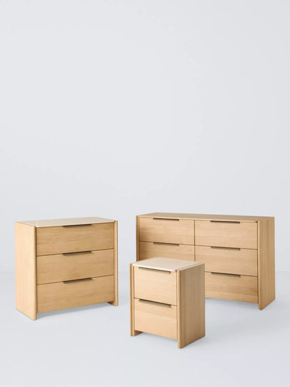 John Lewis Rest 6 Drawer Chest, Natural Wood