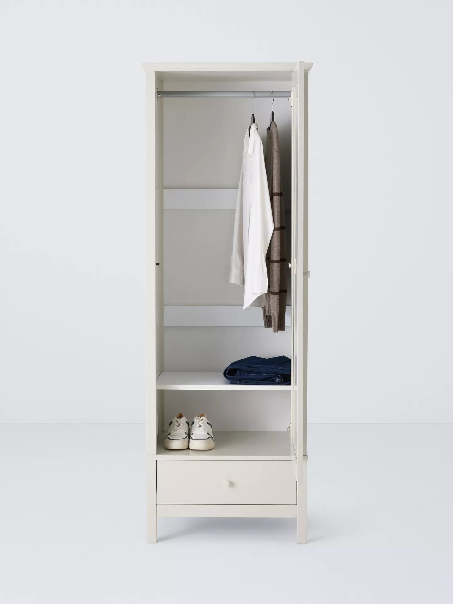 John Lewis ANYDAY Wilton Single Wardrobe Linen