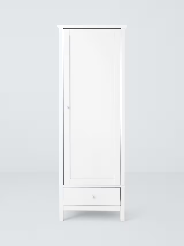 John Lewis Wilton Single Wardrobe, White
