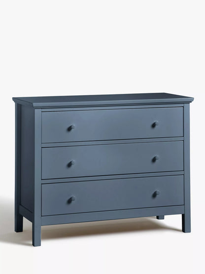 John Lewis Wilton 3 Drawer Chest, Denim Blue