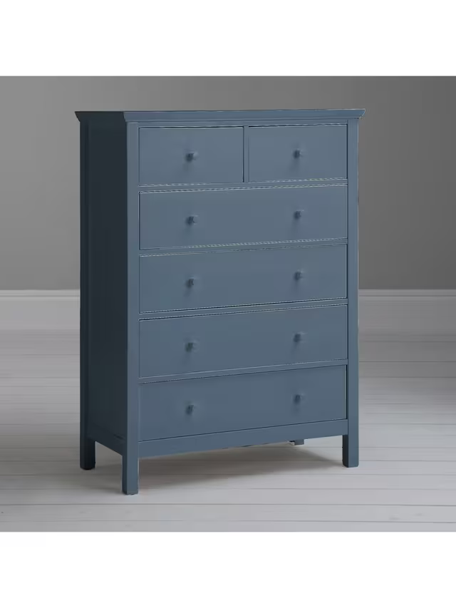 John Lewis Wilton 6 Drawer Chest Denim Blue