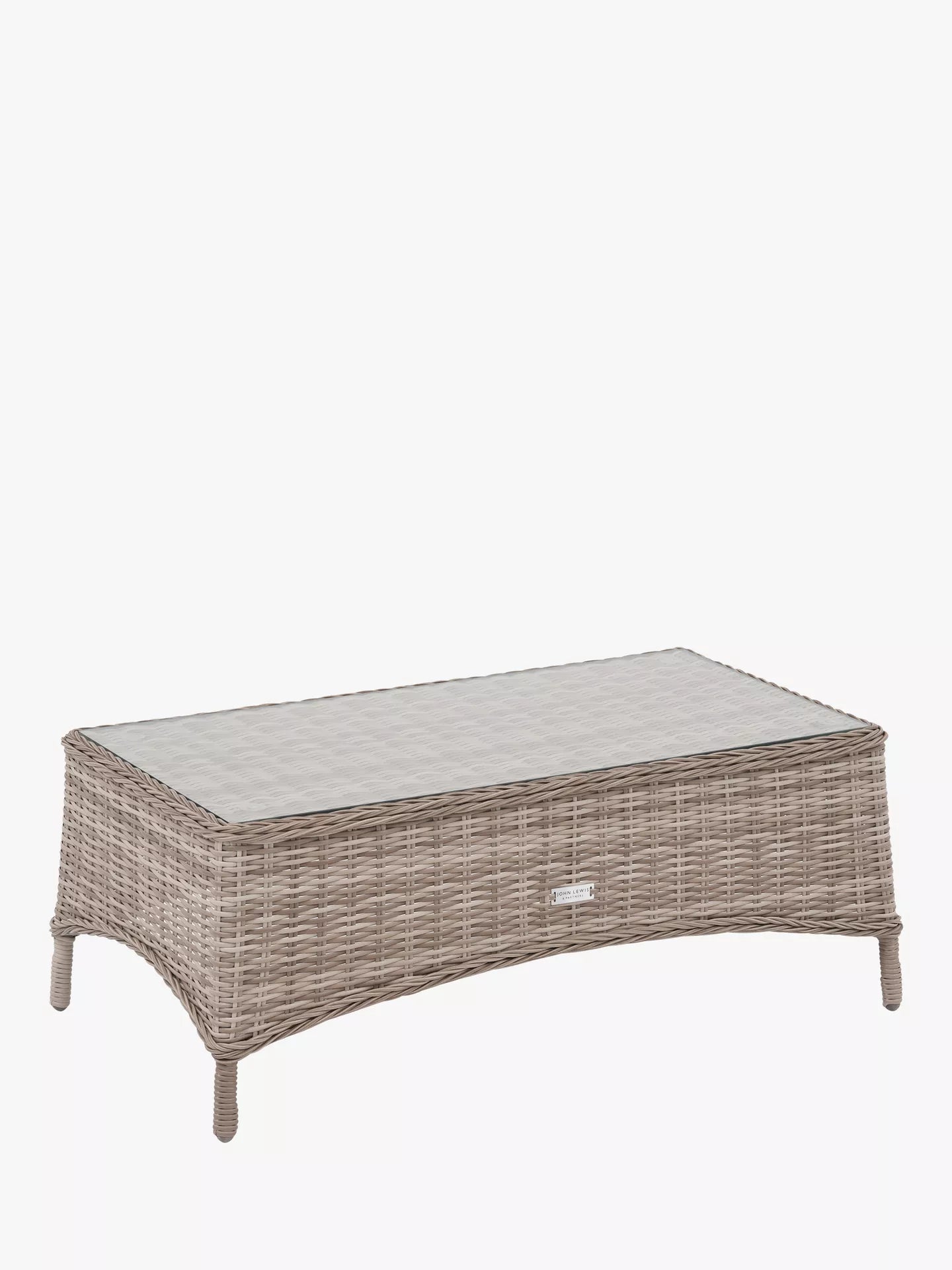 John Lewis Rye Woven Rectangular Garden Coffee Table, Natural