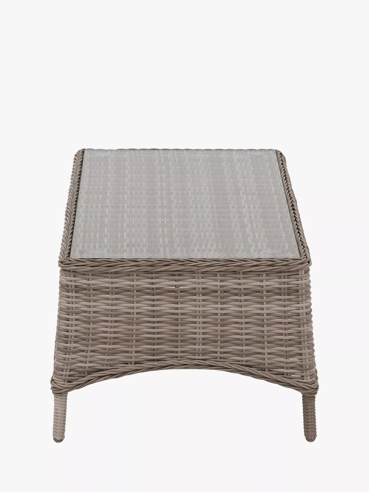 John Lewis Rye Woven Rectangular Garden Coffee Table, Natural