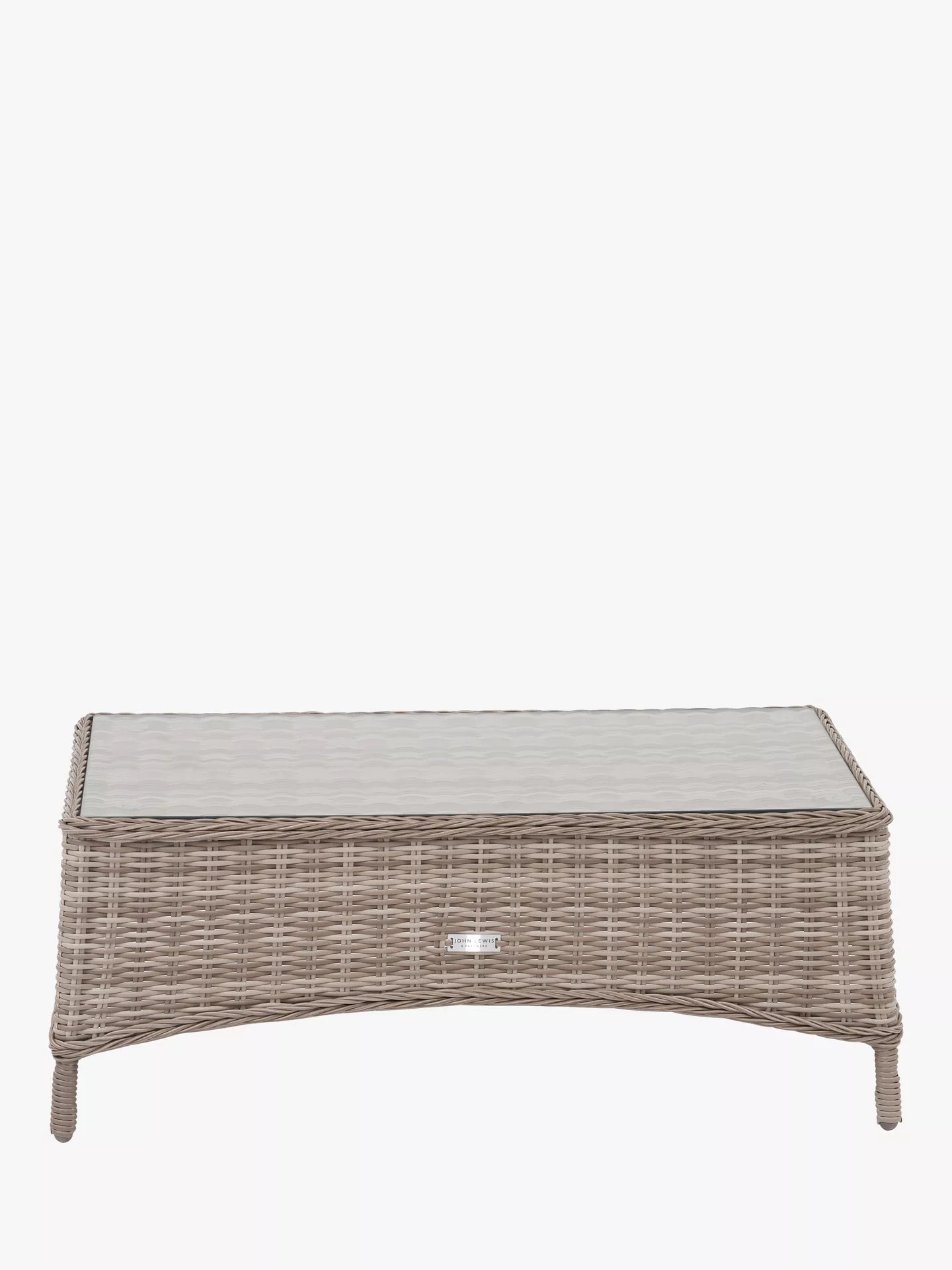 John Lewis Rye Woven Rectangular Garden Coffee Table, Natural