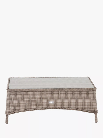 John Lewis Rye Woven Rectangular Garden Coffee Table, Natural