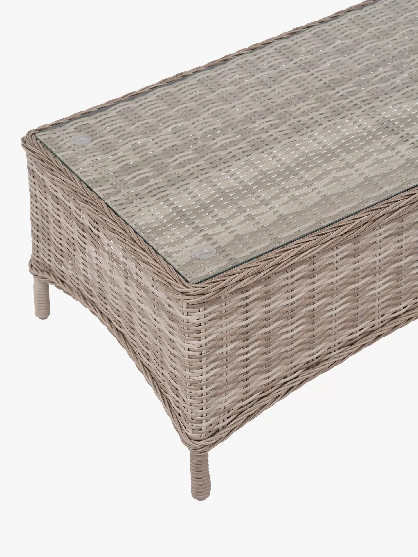 John Lewis Rye Woven Rectangular Garden Coffee Table, Natural