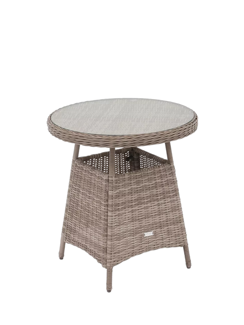 John Lewis Rye Woven Round Garden Bistro Table, 70cm, Natural