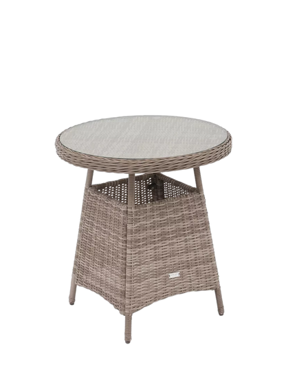 John Lewis Rye Woven Round Garden Bistro Table, 70cm, Natural