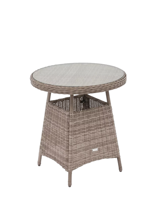 John Lewis Rye Woven Round Garden Bistro Table, 70cm, Natural